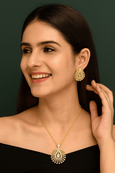 Royal Teardrop Necklace Set - Zambeel