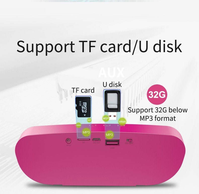 S9 Wireless Bluetooth Speaker Card Audio Mini Bass - Zambeel