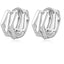 S999 Silver Fashion Simple Geometric Three - Ring Ear Clip - Zambeel