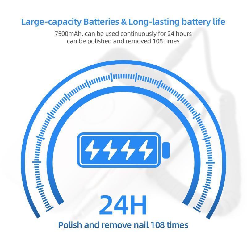 Salon Portable Manicure Drill Pedicure Drill Professional Nail Drill Machine - Zambeel