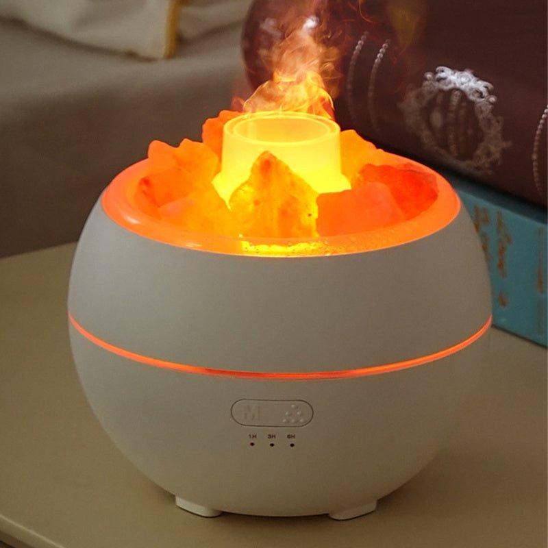 Salt Stone Simulation Flame Aromatherapy Machine - Zambeel
