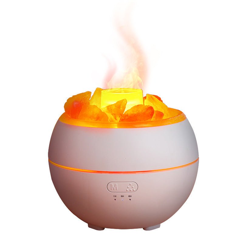 Salt Stone Simulation Flame Aromatherapy Machine - Zambeel