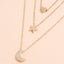 Shang Multi - layer Star Moon Love Pendant Necklace - Zambeel