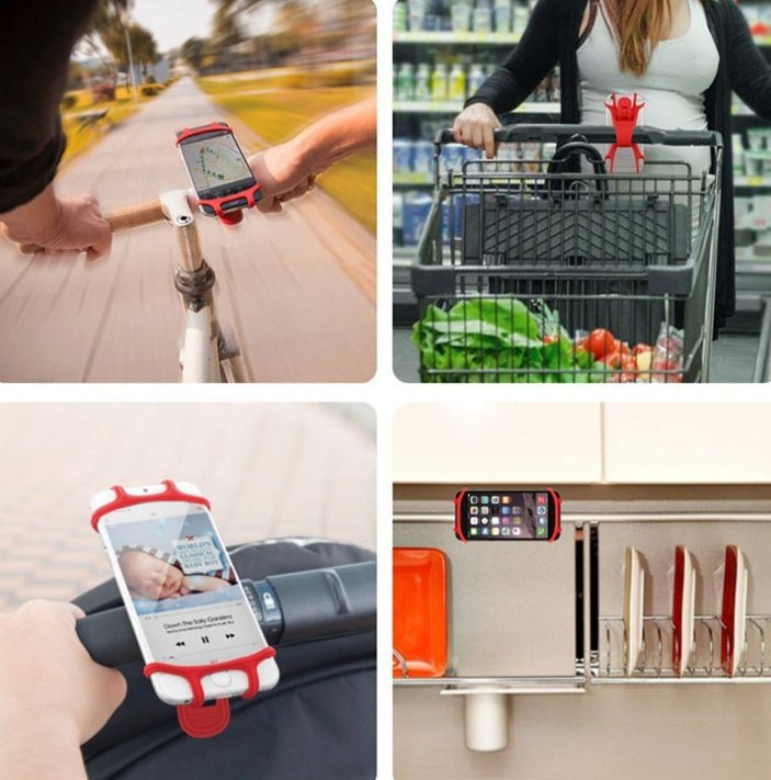 Silicone Bicycle Mobile Phone Bracket Motorcycle Shockproof Anti - Shake Car Bracket - Zambeel