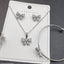 Silver Bow Tie Crystal Jewelry Set - Zambeel