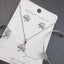 Silver Clover Crystal Jewelry Set - Zambeel