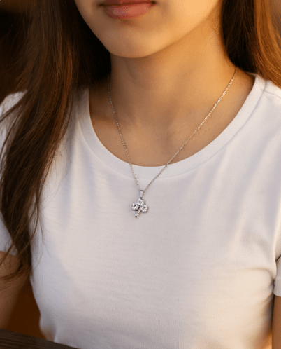 Silver Clover Crystal Jewelry Set - Zambeel