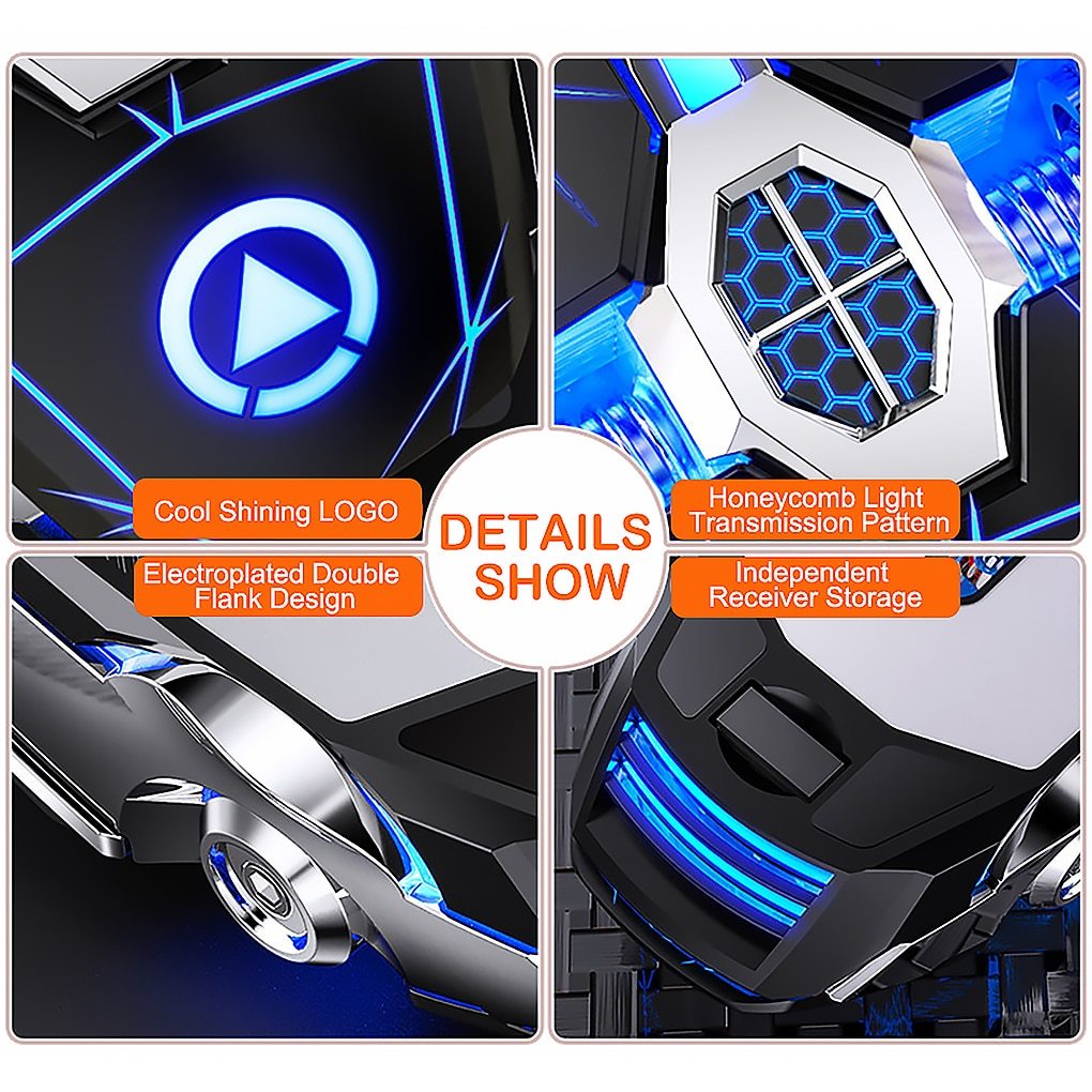 Silver Eagle A7 Silent Silent Rechargeable Wireless Mouse Computer Accessories - Zambeel