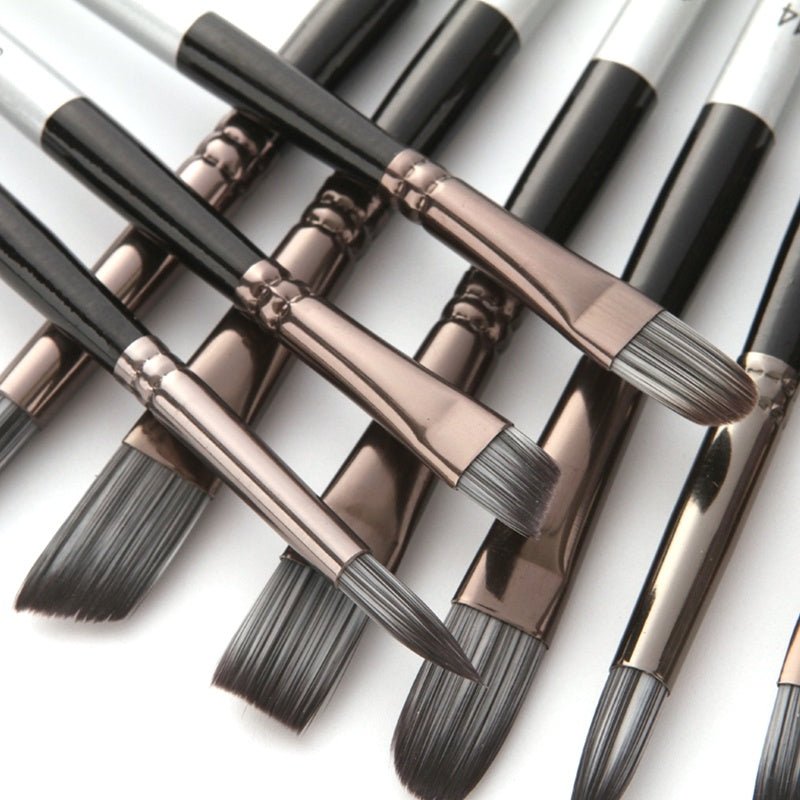 Silver - grey Rod Pen Curtain Oil Paint Brush Gouache Watercolor Paint Brush - Zambeel