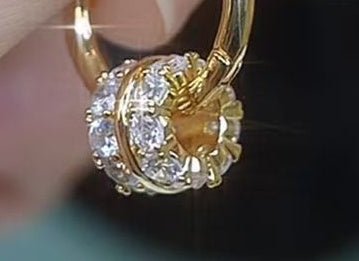 Silver Needle Zircon AB Dual - wear Double - sided Earrings Fashion - Zambeel