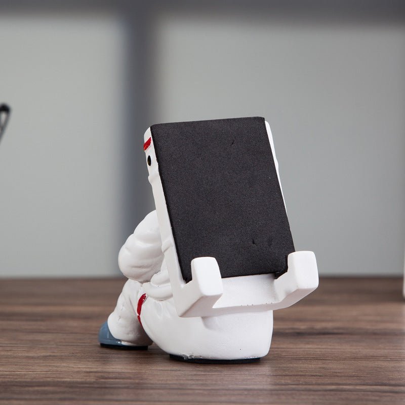 Simple Astronaut Mobile Phone Stand Student Desktop Holder Cute Spaceman Cell Phone Holder Creative Gift Small Desk Decoration - Zambeel