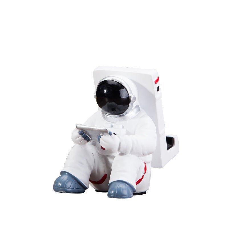 Simple Astronaut Mobile Phone Stand Student Desktop Holder Cute Spaceman Cell Phone Holder Creative Gift Small Desk Decoration - Zambeel