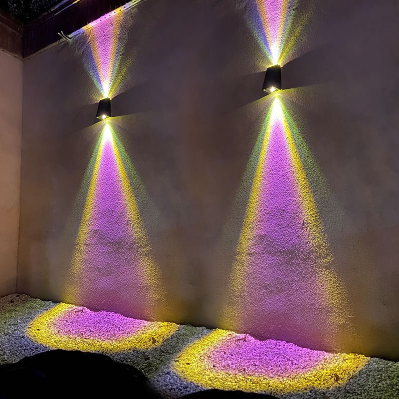 Simple Double Head Outdoor Solar Wall Light - Zambeel