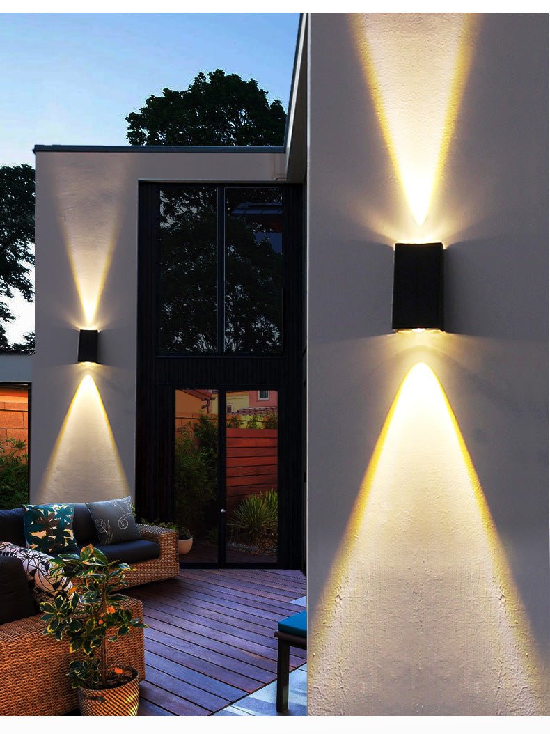 Simple Double Head Outdoor Solar Wall Light - Zambeel