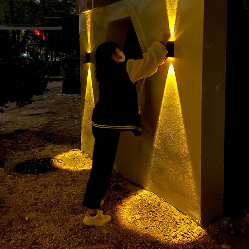 Simple Double Head Outdoor Solar Wall Light - Zambeel