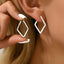 Simple Geometric Quadrilateral Design Earrings - Zambeel