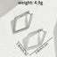 Simple Geometric Quadrilateral Design Earrings - Zambeel