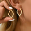 Simple Geometric Quadrilateral Design Earrings - Zambeel
