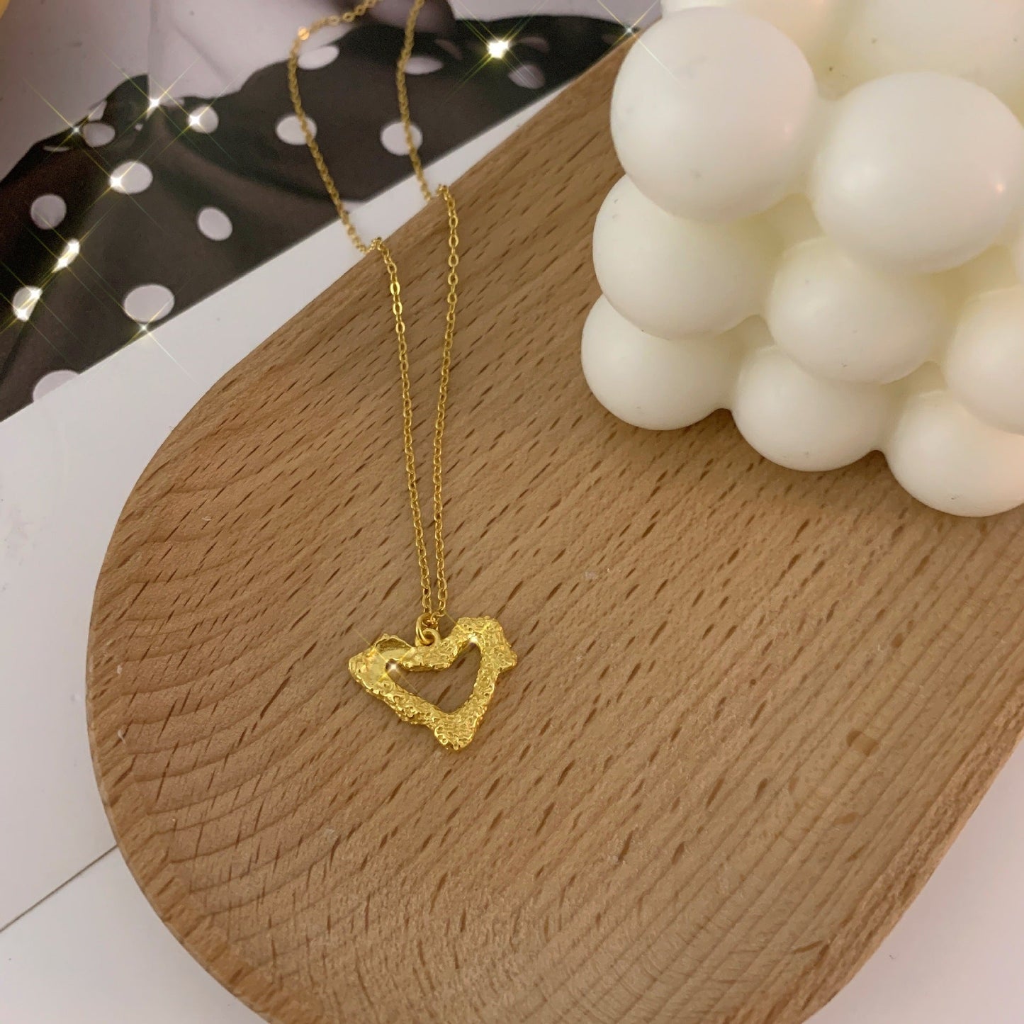 Simple Graceful And Fashionable Necklace Love Texture 925 Sterling Silver - Zambeel