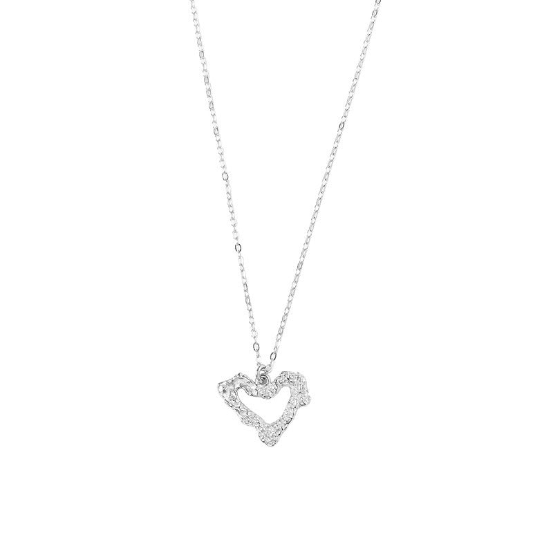 Simple Graceful And Fashionable Necklace Love Texture 925 Sterling Silver - Zambeel