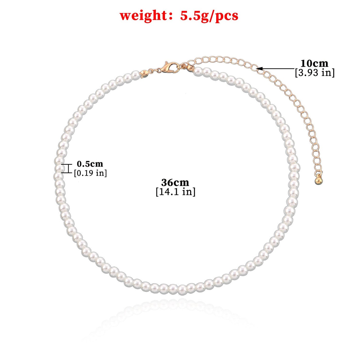 Simple Graceful Bright Pearl Necklace Women - Zambeel