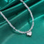 Simple Niche Personality Beaded Crystal Love Necklace - Zambeel