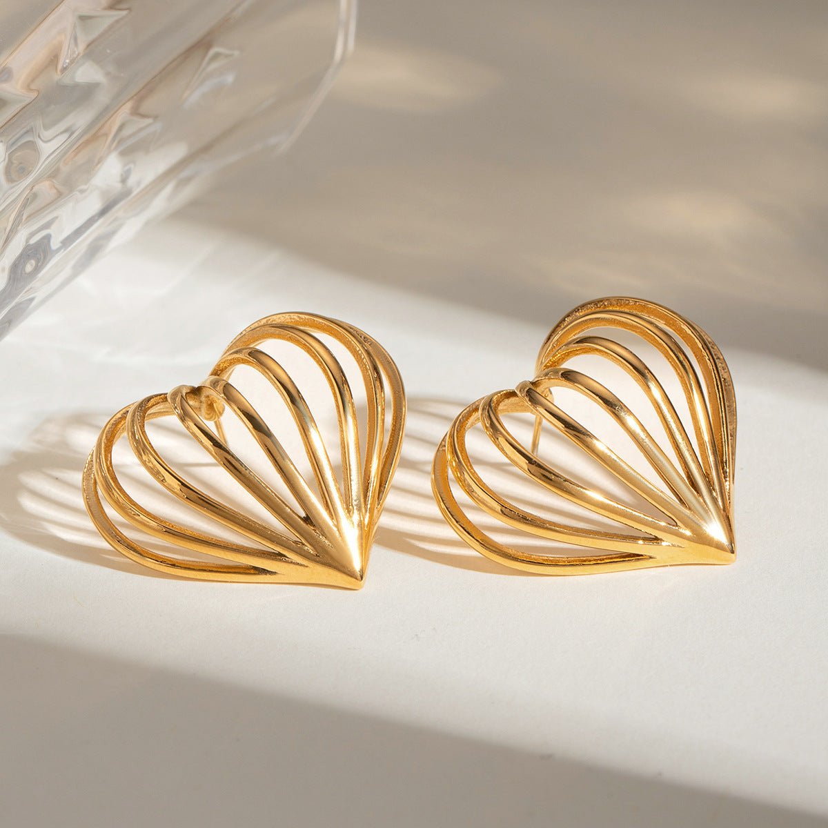 Simple Special - interest Design 18K Gold Stainless Steel Heart - Zambeel