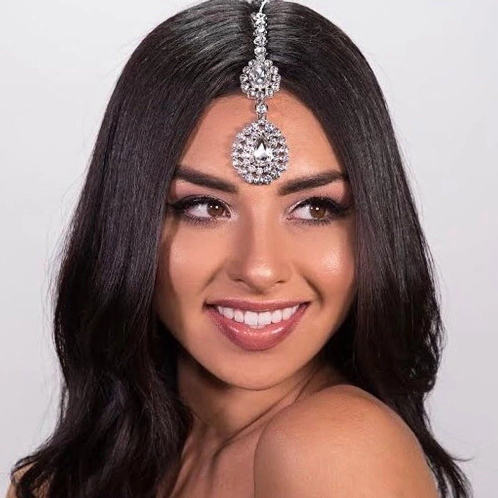 Simple Stylish Water Drop Forehead Chain Headdress Hair Band - Zambeel