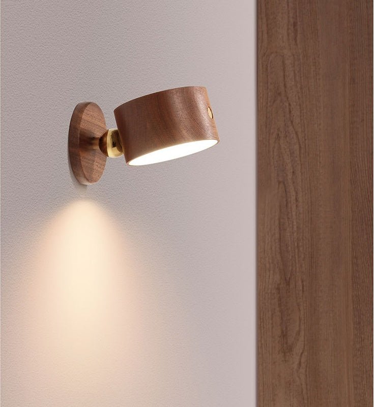 Simple Wooden Bedside Lamp In Bedroom - Zambeel