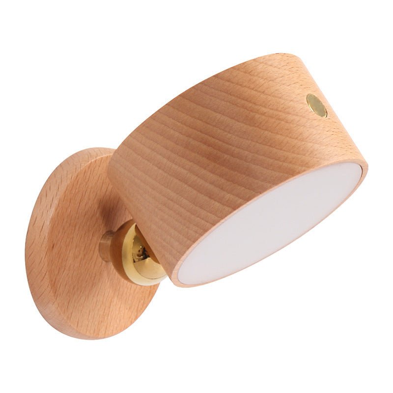 Simple Wooden Bedside Lamp In Bedroom - Zambeel