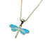 Simulated Opal Dragonfly Ladies' Pendant Necklace - Zambeel