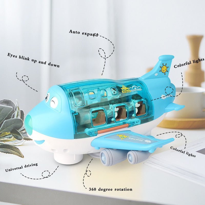 Simulation Model 360 Rotating Music Light Children's Toy Airplane - Zambeel