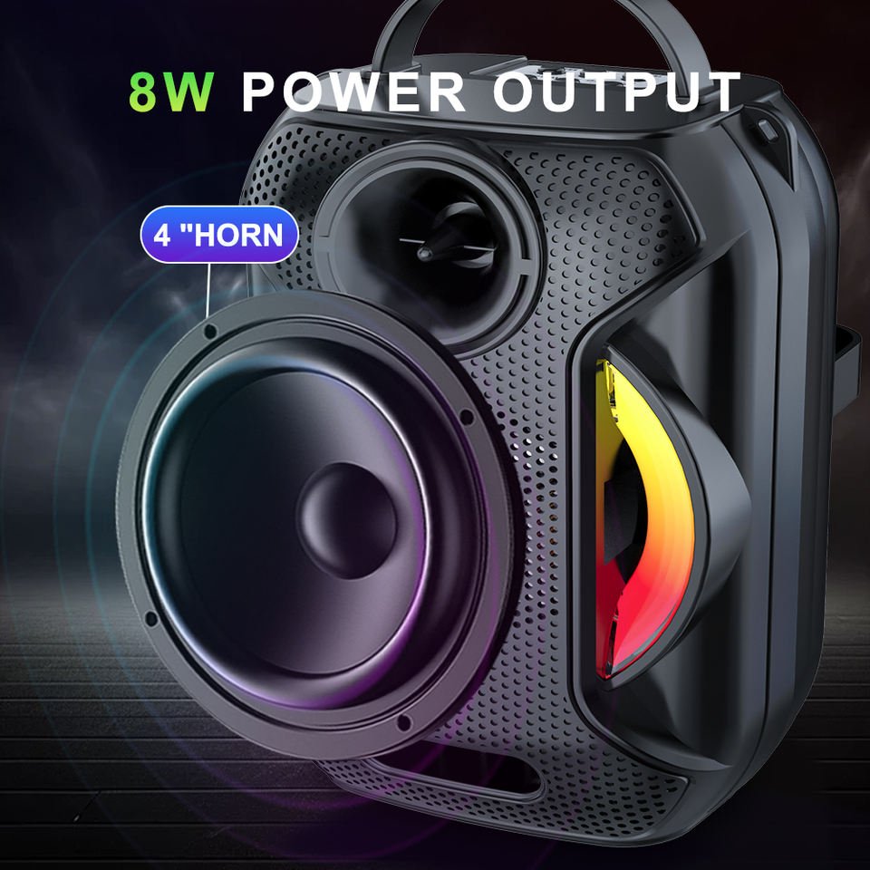 Sing - E - Portable Bluetooth Speaker WIth RGB Lights - Zambeel