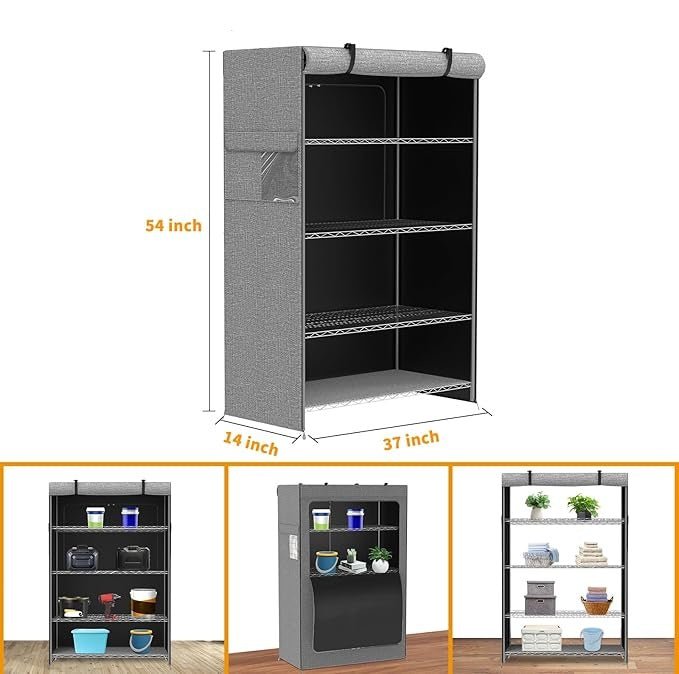 Single Zipper Double Rod Wardrobe - Zambeel
