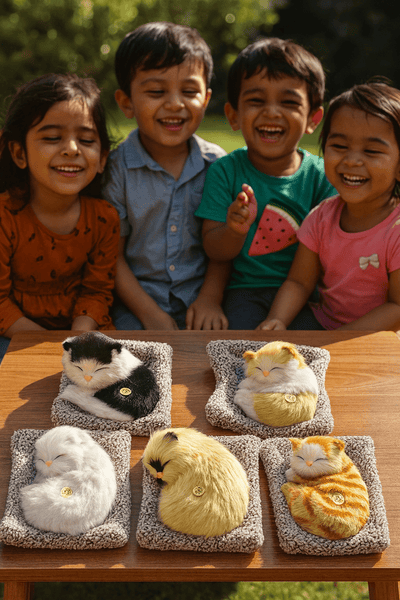 Sleeping Cat Plush Toy with Sound - Zambeel