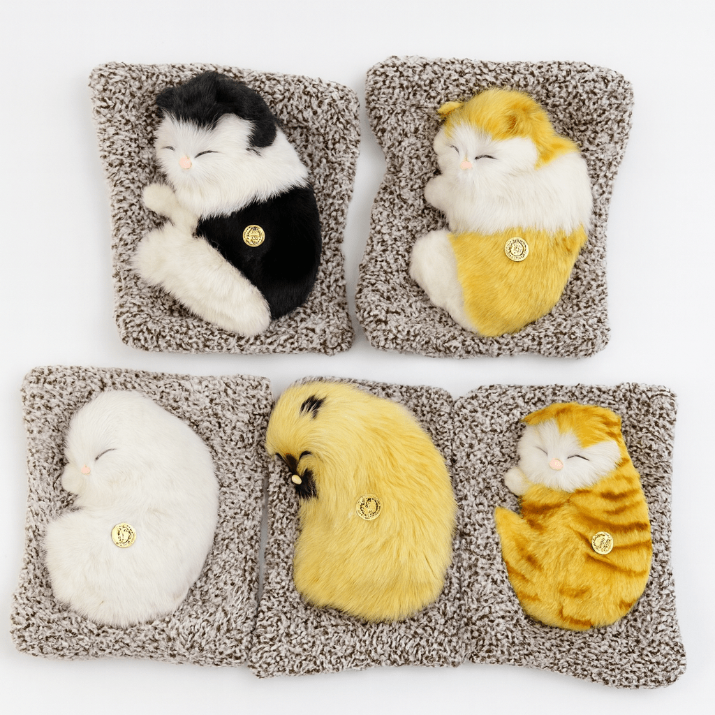 Sleeping Cat Plush Toy with Sound - Zambeel