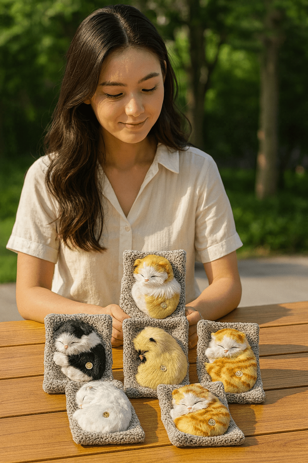 Sleeping Cat Plush Toy with Sound - Zambeel