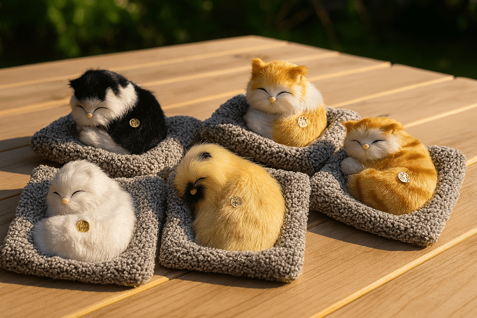 Sleeping Cat Plush Toy with Sound - Zambeel