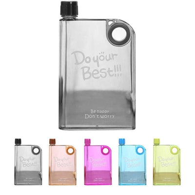 Slim Motivational Flat Water Bottle - Zambeel