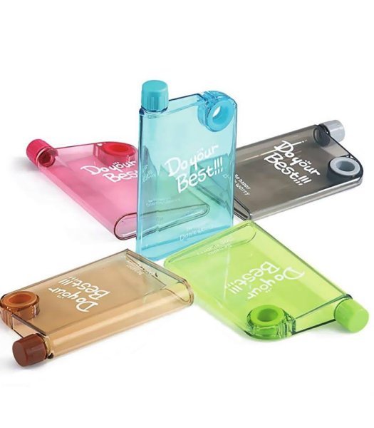 Slim Motivational Flat Water Bottle - Zambeel