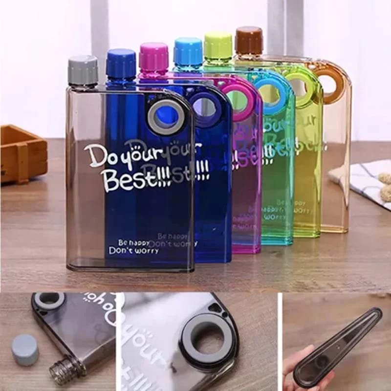 Slim Motivational Flat Water Bottle - Zambeel