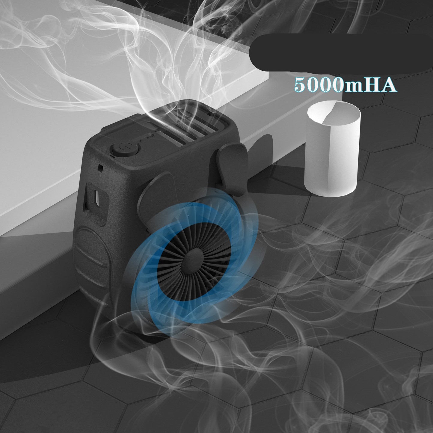 Small Carry - on Waist Hanging Fan, Rechargeable Mini Hanging Neck Fan - Zambeel