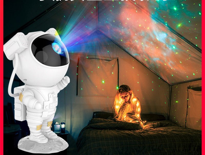 Small Night Light Starry Laser Atmosphere Projection Lamp Astronaut Ornaments - Zambeel