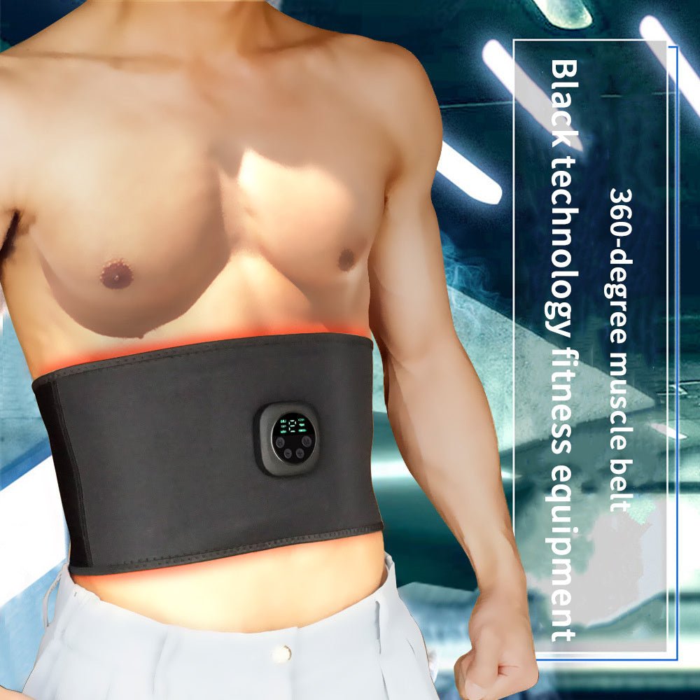 Smart Digital Display Fitness EMS Belt Abdominal Instrument Boxed Abdominal Muscle Trainer Lazy Fitness Artifact - Zambeel
