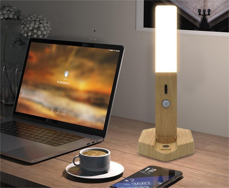 Smart Home Wooden Small Night Lamp Lamp LED Induction - Zambeel