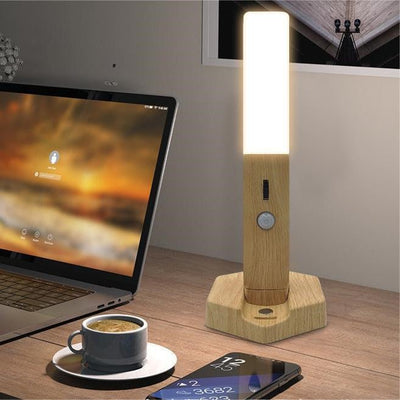 Smart Home Wooden Small Night Lamp Lamp LED Induction - Zambeel