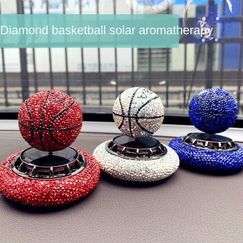 Solar Car Perfume Decoration Rotating Ball Ornament - Zambeel