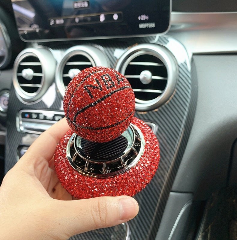 Solar Car Perfume Decoration Rotating Ball Ornament - Zambeel