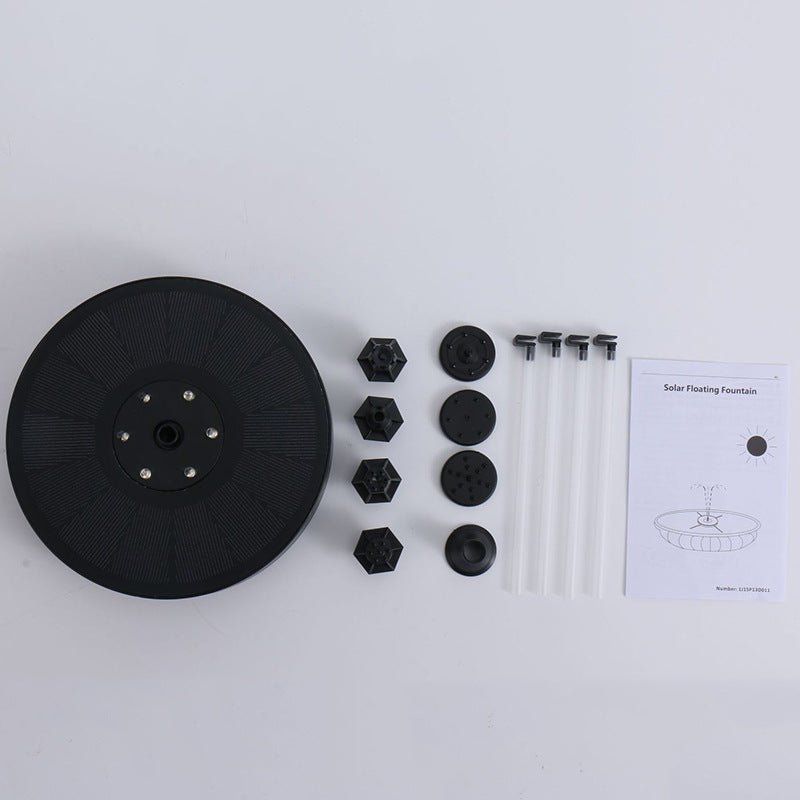 Solar Fountain Pump Fountain Light Round Floating Fountain Pump Color LED Light - Zambeel