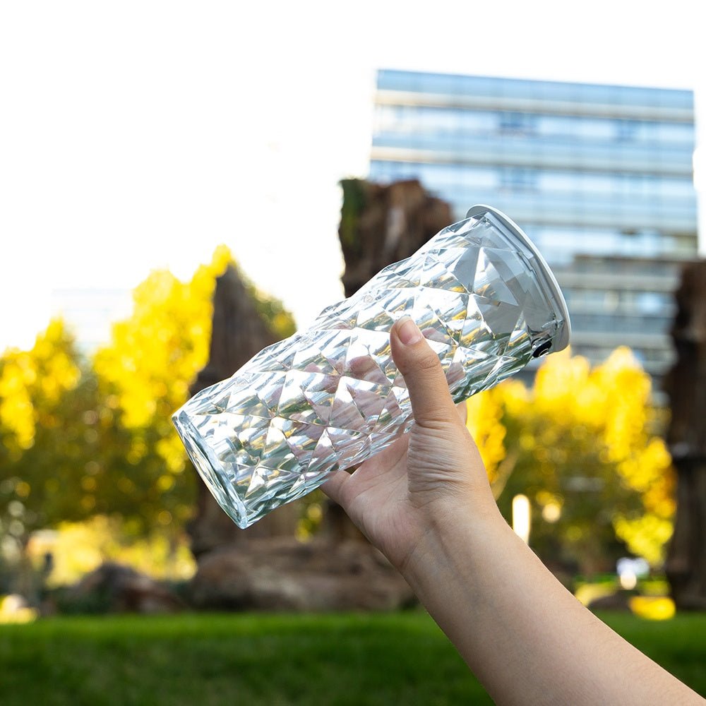 Solar Garden Lamp 10 Colors Changing Crystal Lamp Rose Light Shape LED Romantic Diamond Atmosphere Project Light - Zambeel